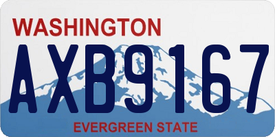 WA license plate AXB9167