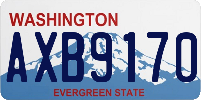 WA license plate AXB9170
