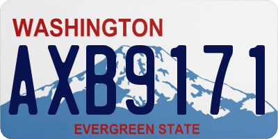 WA license plate AXB9171