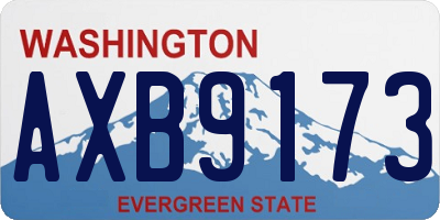 WA license plate AXB9173