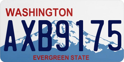 WA license plate AXB9175