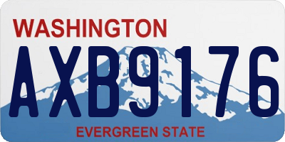 WA license plate AXB9176