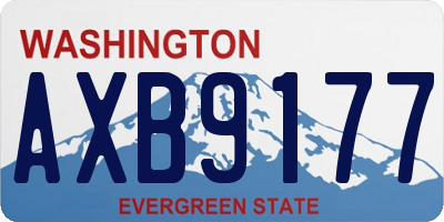 WA license plate AXB9177