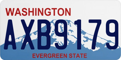 WA license plate AXB9179