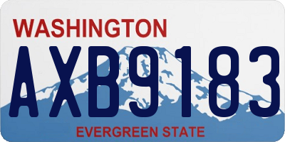 WA license plate AXB9183