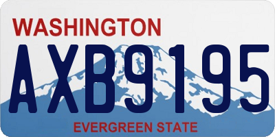 WA license plate AXB9195