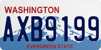 WA license plate AXB9199