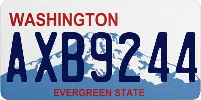 WA license plate AXB9244