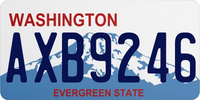 WA license plate AXB9246