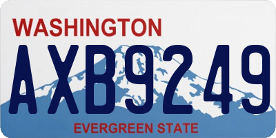 WA license plate AXB9249