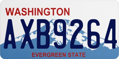 WA license plate AXB9264