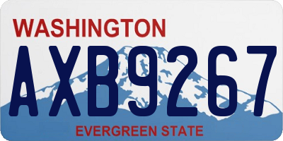 WA license plate AXB9267