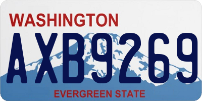 WA license plate AXB9269