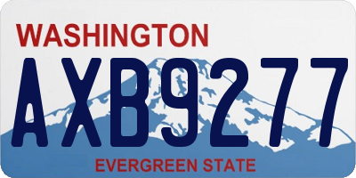WA license plate AXB9277