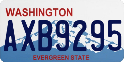 WA license plate AXB9295