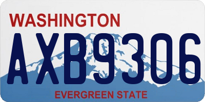 WA license plate AXB9306