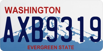 WA license plate AXB9319