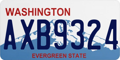 WA license plate AXB9324