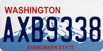 WA license plate AXB9338