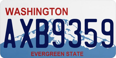 WA license plate AXB9359