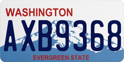 WA license plate AXB9368