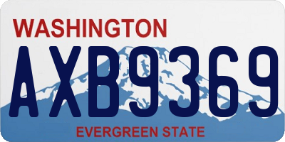 WA license plate AXB9369
