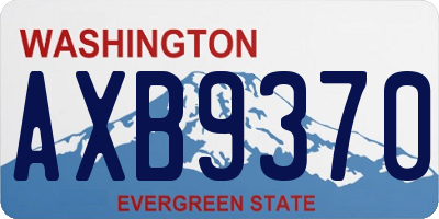WA license plate AXB9370