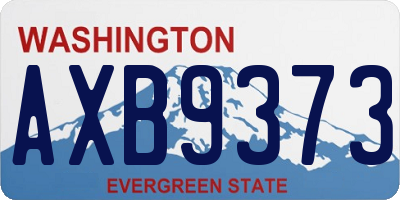 WA license plate AXB9373