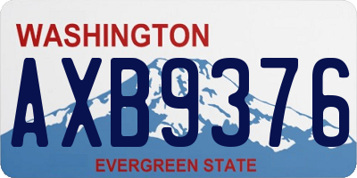 WA license plate AXB9376