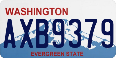 WA license plate AXB9379