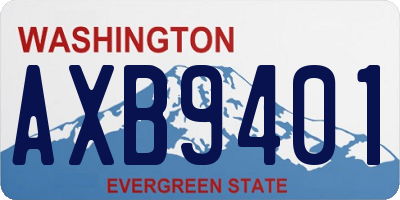 WA license plate AXB9401