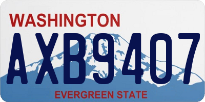 WA license plate AXB9407