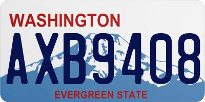 WA license plate AXB9408