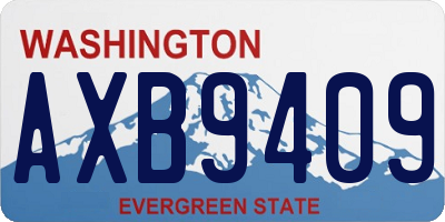 WA license plate AXB9409