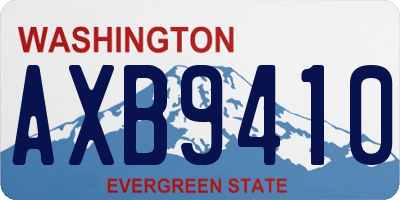 WA license plate AXB9410