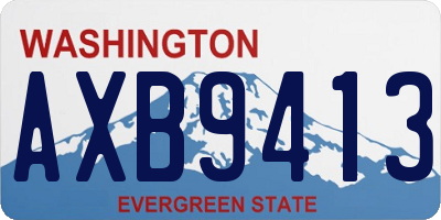 WA license plate AXB9413