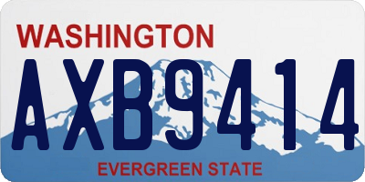 WA license plate AXB9414