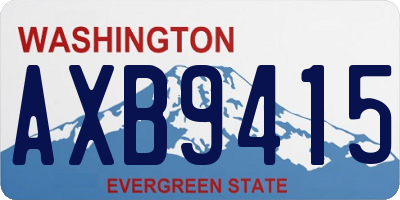 WA license plate AXB9415