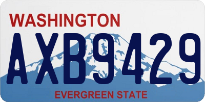 WA license plate AXB9429