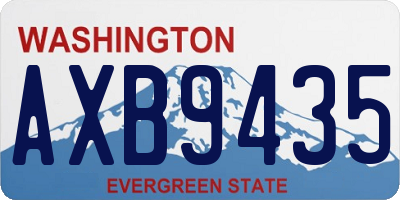 WA license plate AXB9435