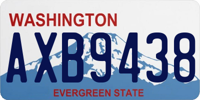 WA license plate AXB9438