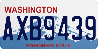 WA license plate AXB9439
