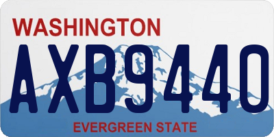 WA license plate AXB9440