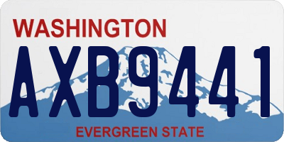 WA license plate AXB9441