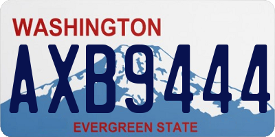 WA license plate AXB9444