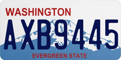 WA license plate AXB9445