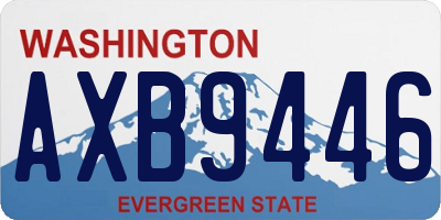 WA license plate AXB9446