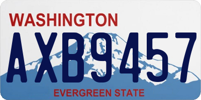WA license plate AXB9457