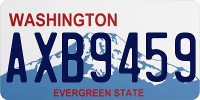 WA license plate AXB9459
