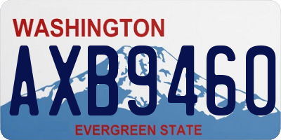 WA license plate AXB9460